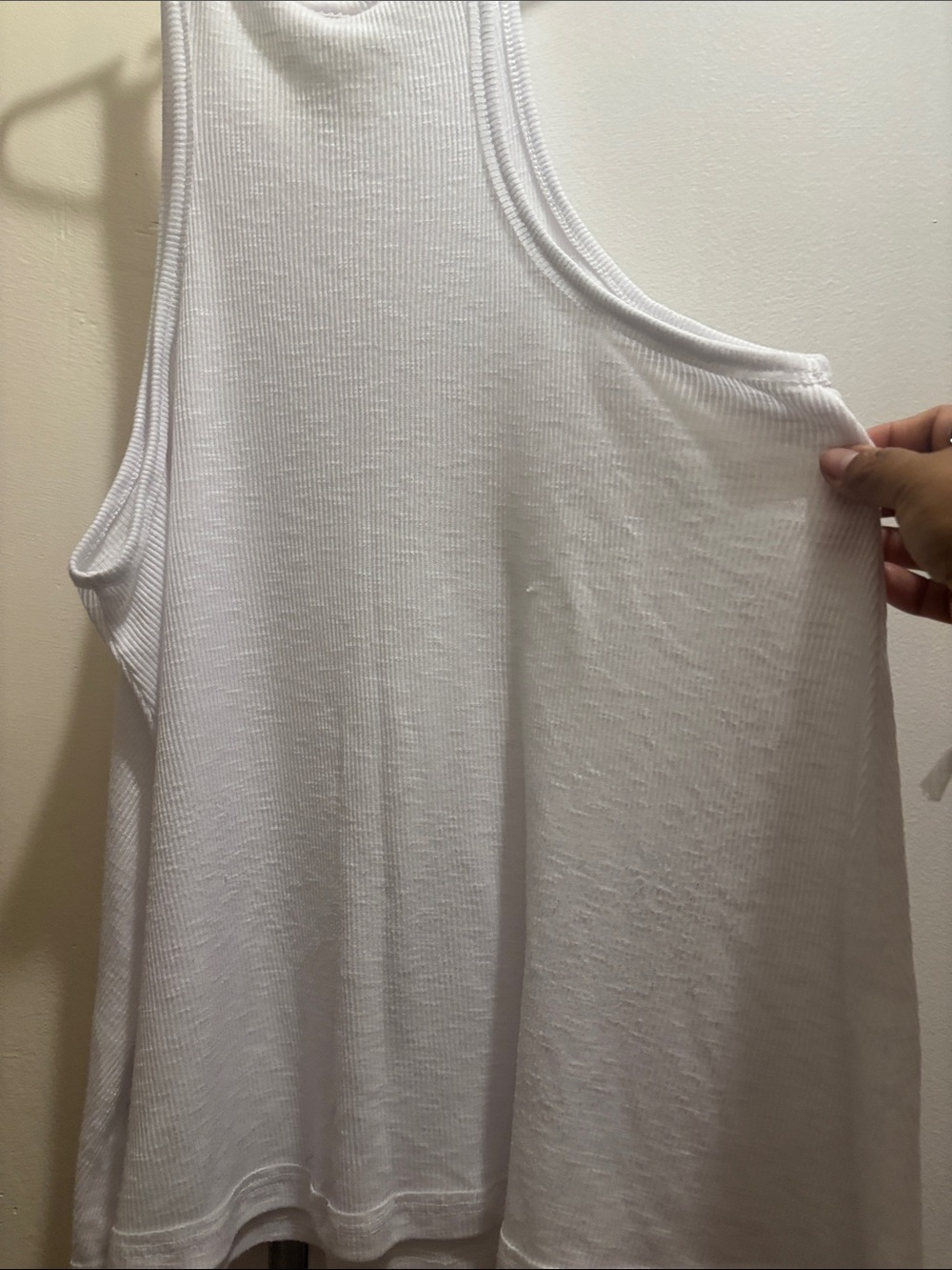 Free People White Ribbed Muscle Tank - Picture 6 of 6